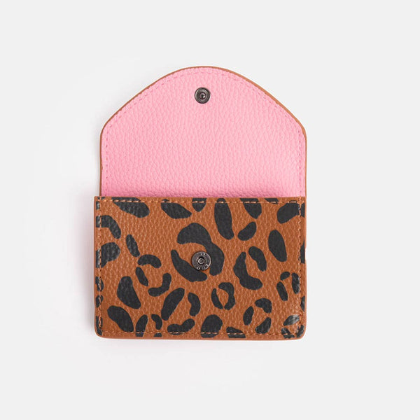 Coin Purse Card Holder Leopard Caroline Gardner