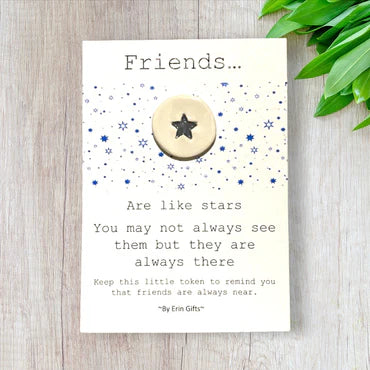 Keepsake sentiment ceramic wish token friends are like stars