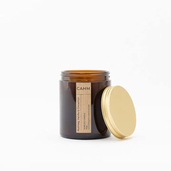 CAHM Soy Wax Candle Nutmeg Vanilla & Cinnamon