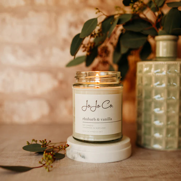JoJo Co Soy Wax Candle Rhubarb & Vanilla