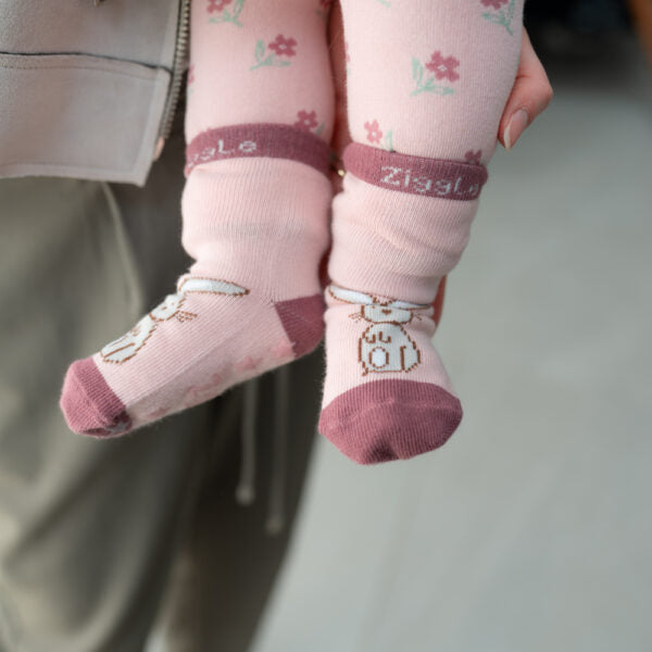 Ziggle Baby Sock Set Bunnies. New Baby Gift.