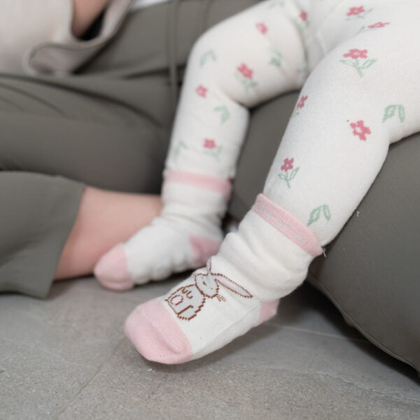 Ziggle Baby Sock Set Bunnies. New Baby Gift.