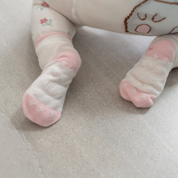 Ziggle Baby Sock Set Bunnies. New Baby Gift.