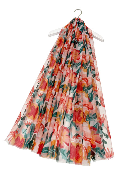 Tropical Hibiscus Pink Scarf Gift Shop East Kilbride Glasgow