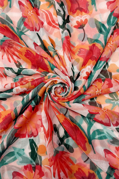 Tropical Hibiscus Pink Scarf Gift Shop East Kilbride Glasgow