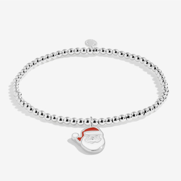 Shop Joma Jewellery’s Kids ‘Love From Santa’ Bracelet. Silver-plated with Santa charm, perfect Christmas gift for kids with gift bag