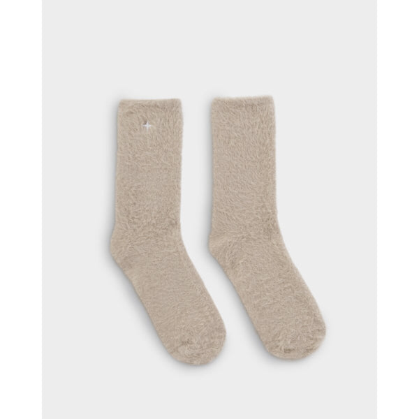 Katie Loxton taupe fluffy socks in gift box