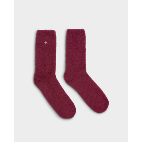 Katie Loxton cherry fluffy socks in a 'Snug Socks' box