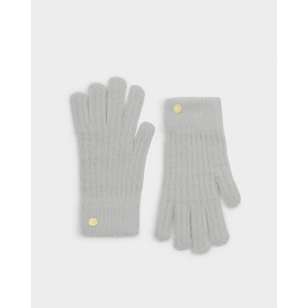 Katie Loxton grey knit gloves in a gift box with 'Winter Wishes' sentiment