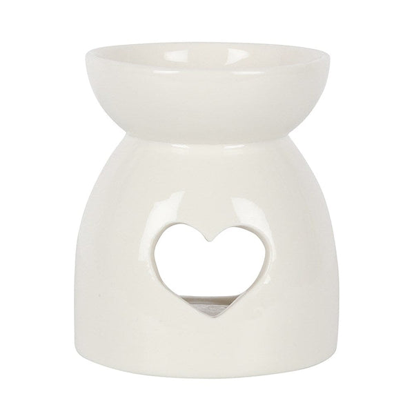 Wax Melt & Oil Burner - Heart White Burners & Accessories Pretty Little Things