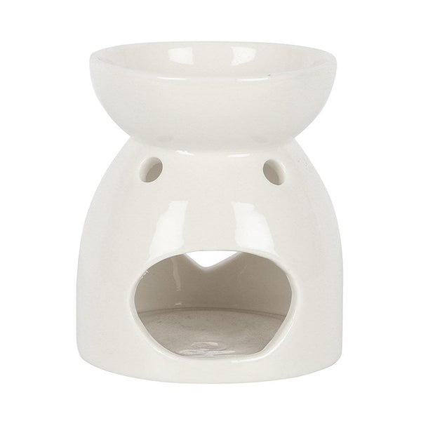 Wax Melt & Oil Burner - Heart White Burners & Accessories Pretty Little Things