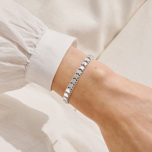 Bracelet Bar Silver Heart Chain Bracelet Joma Jewellery East Kilbride