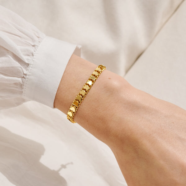 Bracelet Bar Gold Heart Chain Bracelet Joma Jewellery East Kilbride