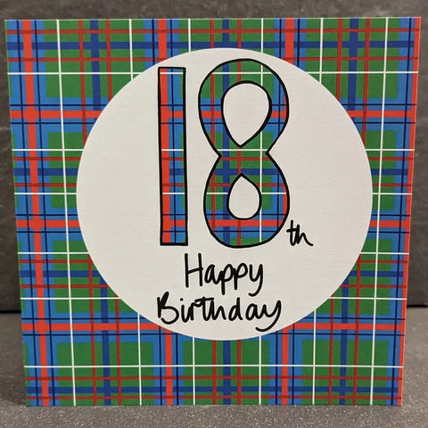 18th Birthday Tartan Card For Him
