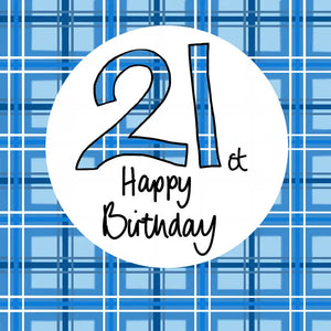 21st Birthday Tartan Card For Him
