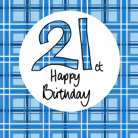 21st Birthday Tartan Card For Him