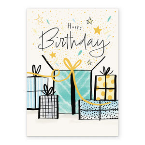Gifts & Stars Birthday Card For Him