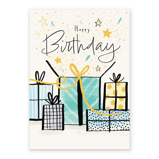 Gifts & Stars Birthday Card For Him
