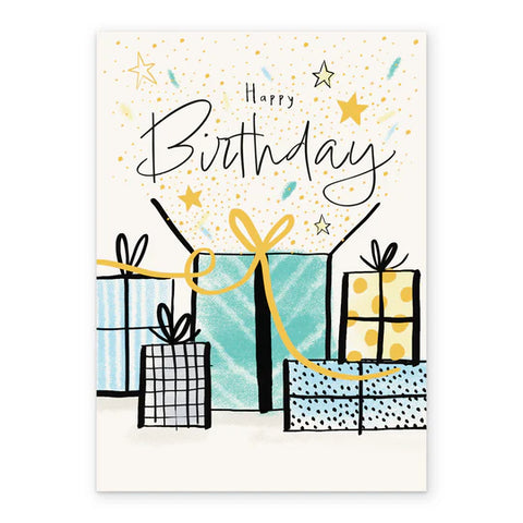 Gifts & Stars Birthday Card For Him
