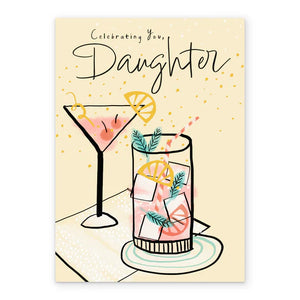 Cocktails Birthday Card For Daughter