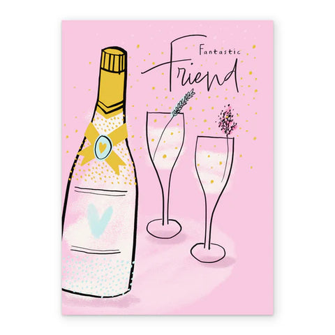 Prosecco Birthday Card For Friend