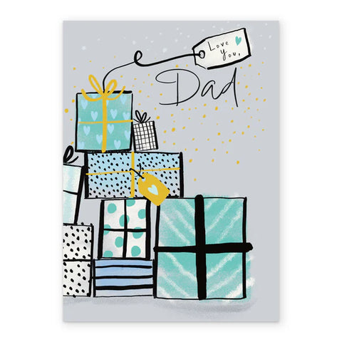 Presents Birthday Card For Dad