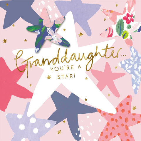 Granddaughter, you're a star! Birthday Card Gift Shop East Kilbride