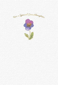 Flower Birthday Card For Granddaughter