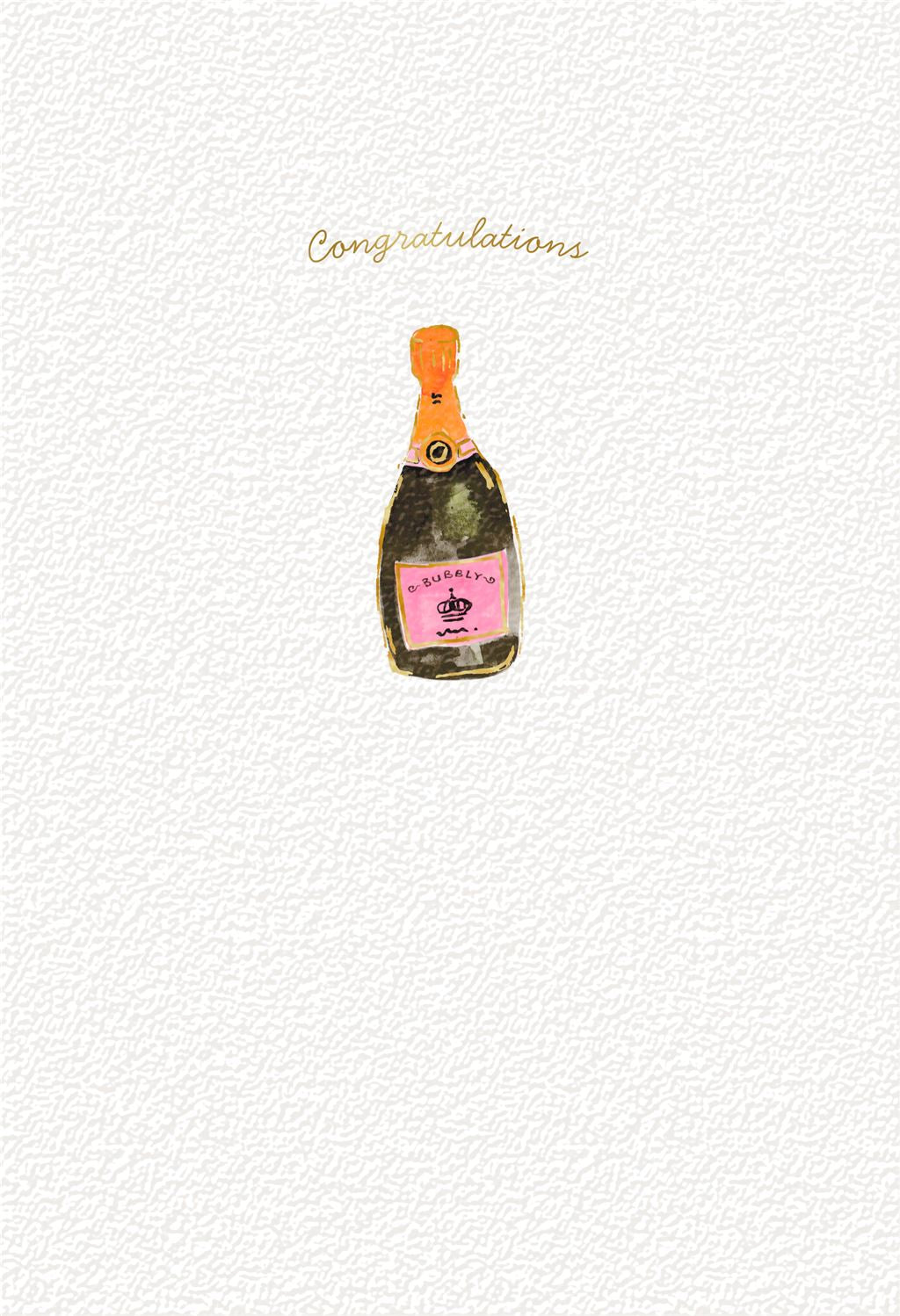 Congratulations Bottle Of Fizz Card