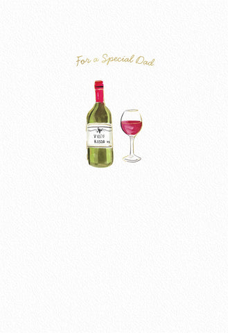 Wine Bottle Birthday Card For Dad
