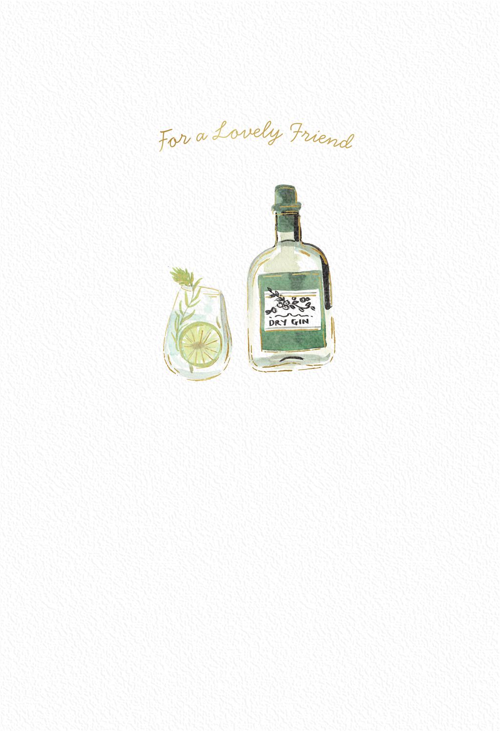 Gin Birthday Card For Friend