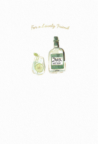 Gin Birthday Card For Friend