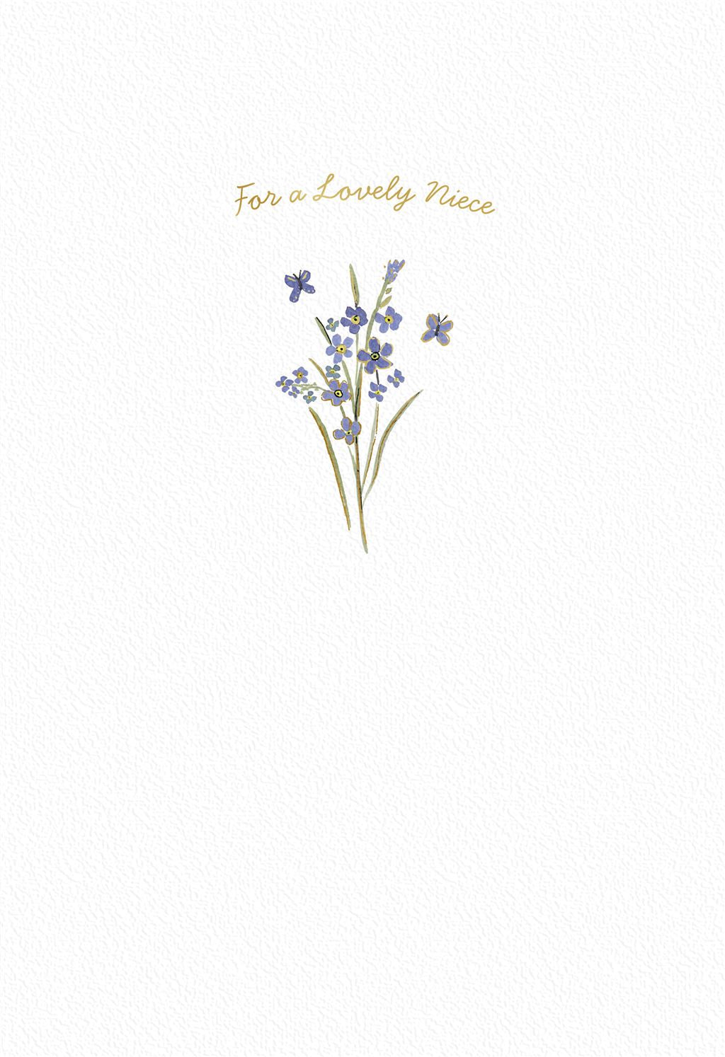 Flowers Birthday Card For Niece