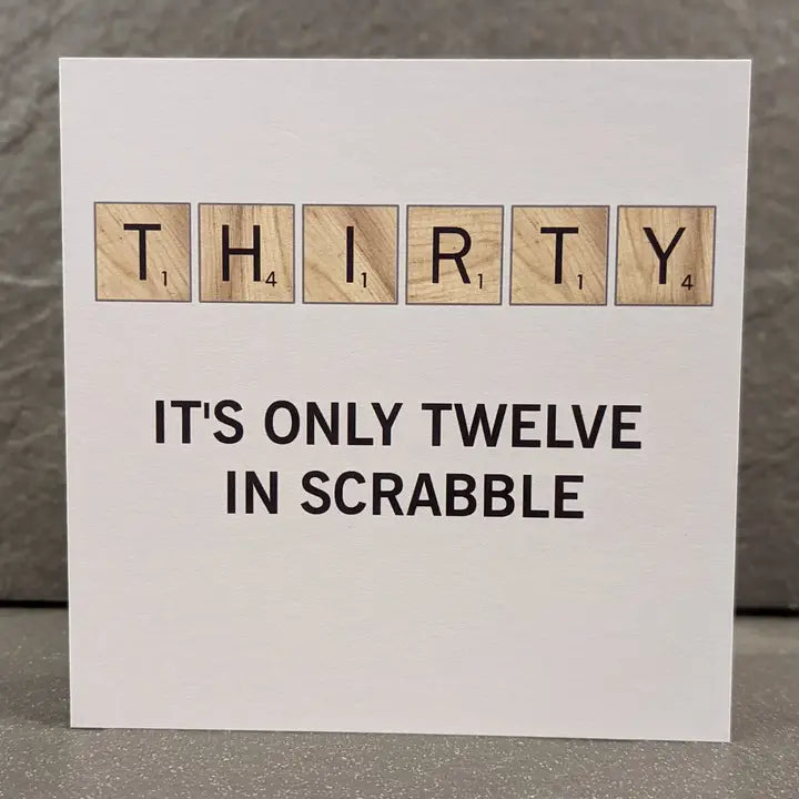 30th Birthday Scrabble Card