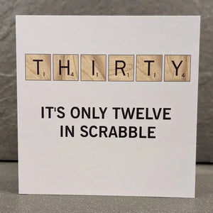 30th Birthday Scrabble Card