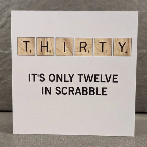 30th Birthday Scrabble Card