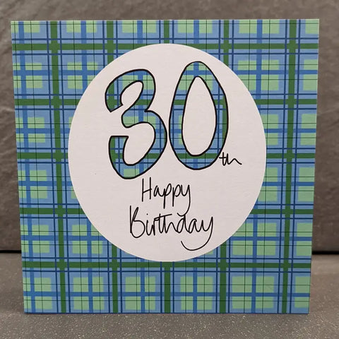 30th Birthday Tartan Card For Him