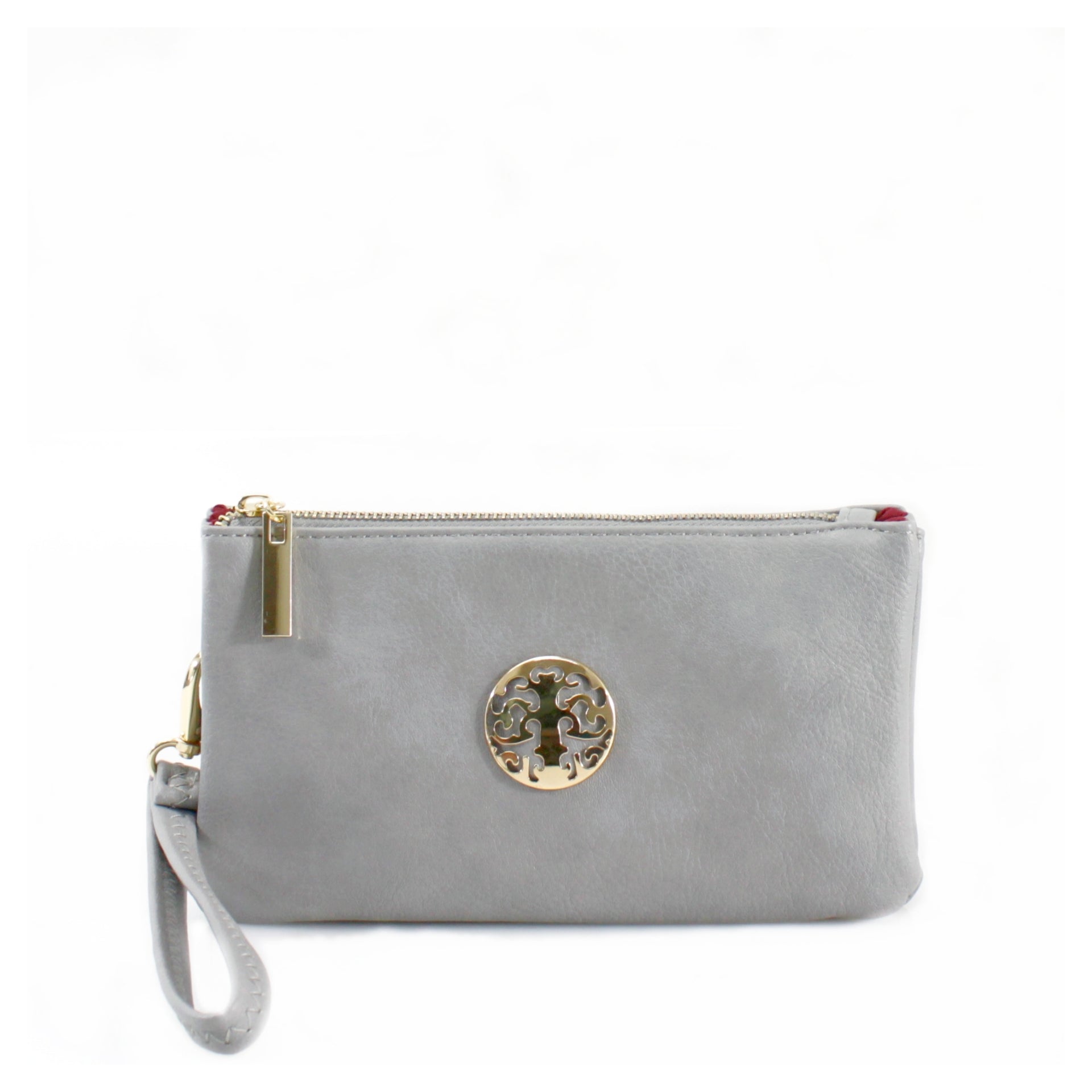 Grey Crossbody Clutch Bag