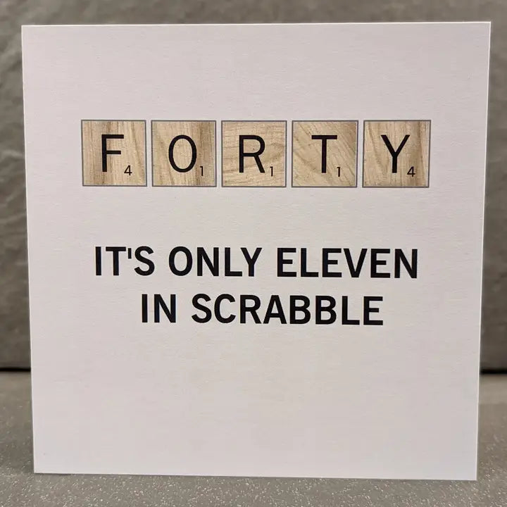 40th Birthday Scrabble Card