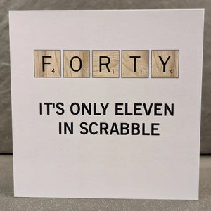 40th Birthday Scrabble Card