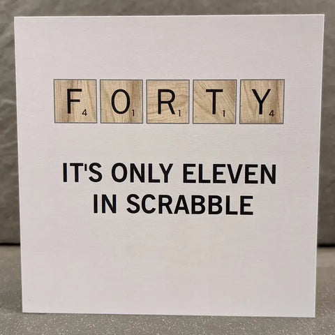 40th Birthday Scrabble Card