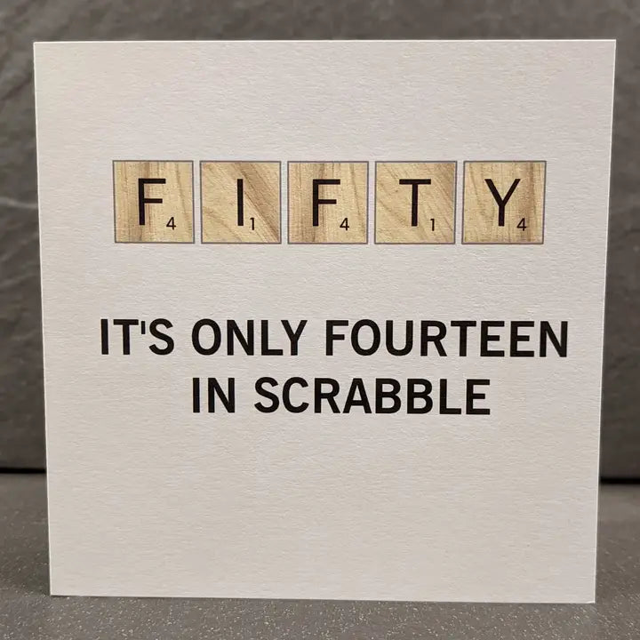 50th Birthday Scrabble Card