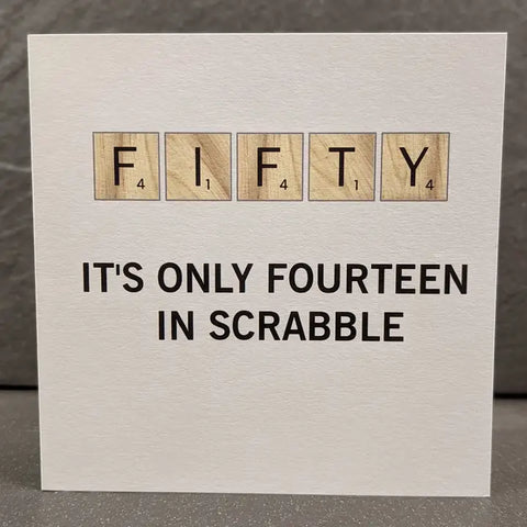 50th Birthday Scrabble Card