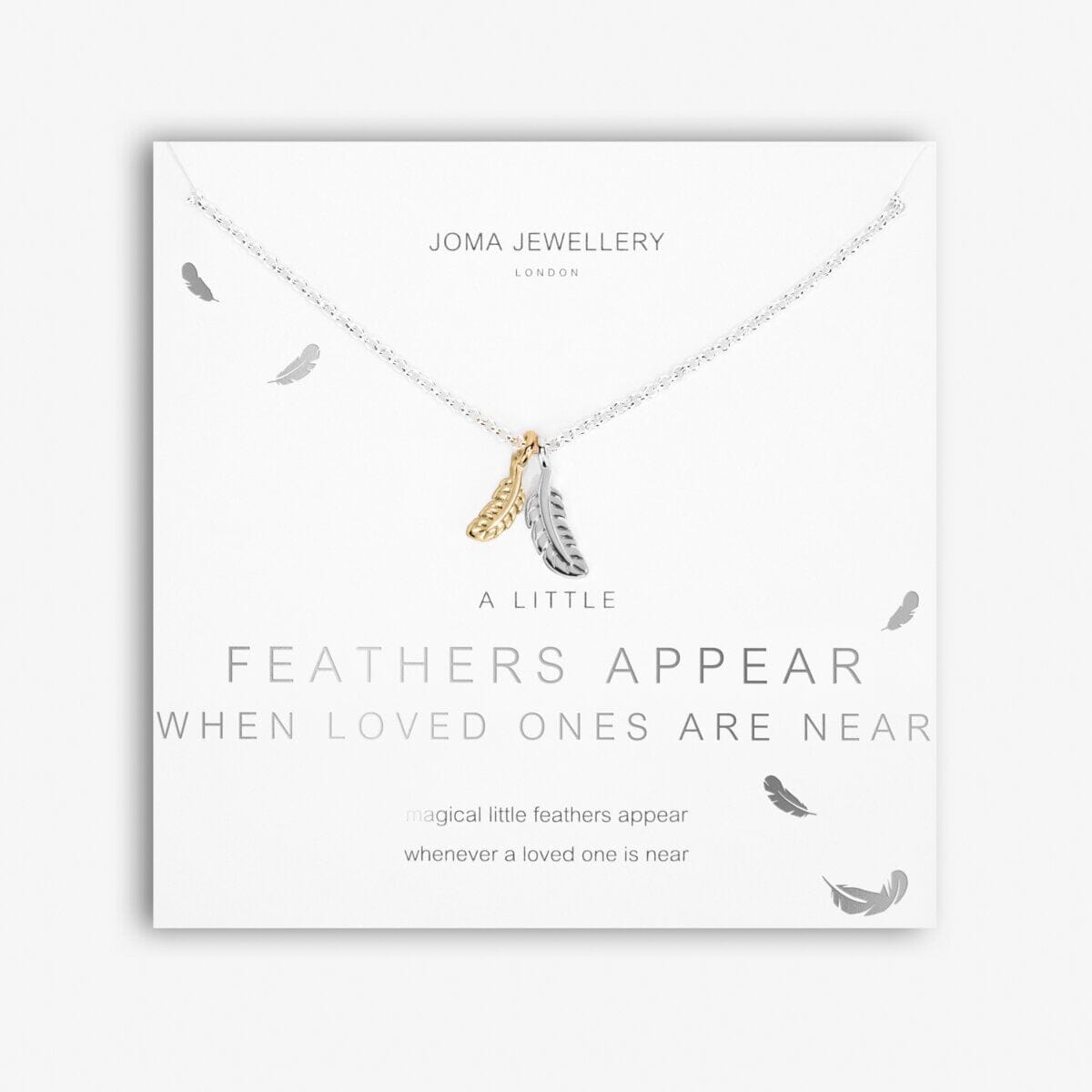 A Little 'Feathers Appear When Loved Ones Are Near' Necklace Joma A Littles Joma Jewellery 