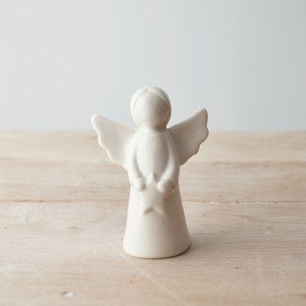 White Angel with star ornament