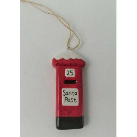 Red post box hanger, Gift Shop East Kilbride