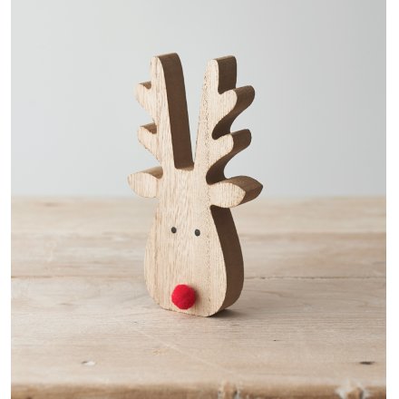 Reindeer Wooden Christmas Decoration Gift Shop East Kilbride