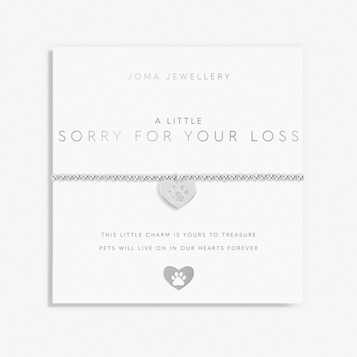 A Little 'Sorry For Your Loss Pet' Bracelet Joma A Littles Joma Jewellery 