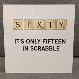 60th Birthday Scrabble Card