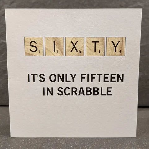 60th Birthday Scrabble Card